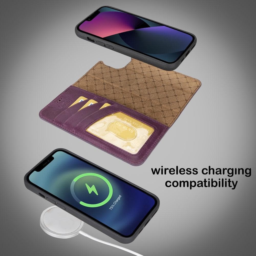 Magic iPhone 14 Pro Max Darker Color Leather Detachable Wallet Case