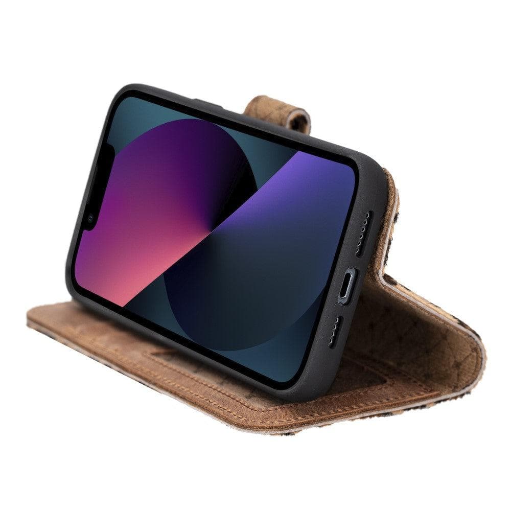 Magic iPhone 14 Pro Max Darker Color Leather Detachable Wallet Case