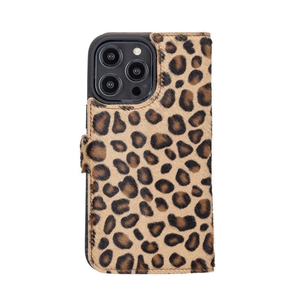 Magic iPhone 14 Pro Max Darker Color Leather Detachable Wallet Case