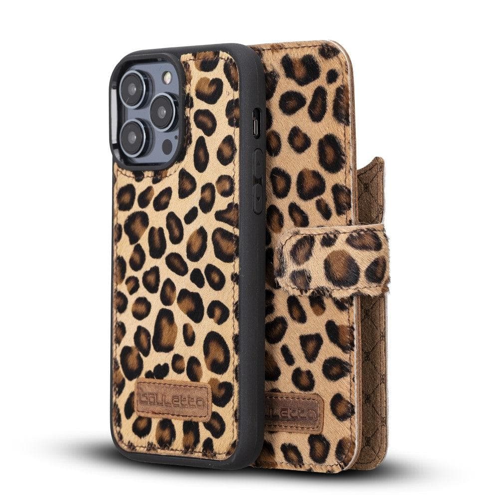 Magic iPhone 14 Pro Max Darker Color Leather Detachable Wallet Case
