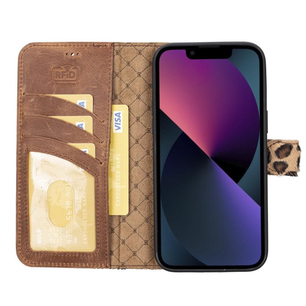 Magic iPhone 14 Pro Max Darker Color Leather Detachable Wallet Case