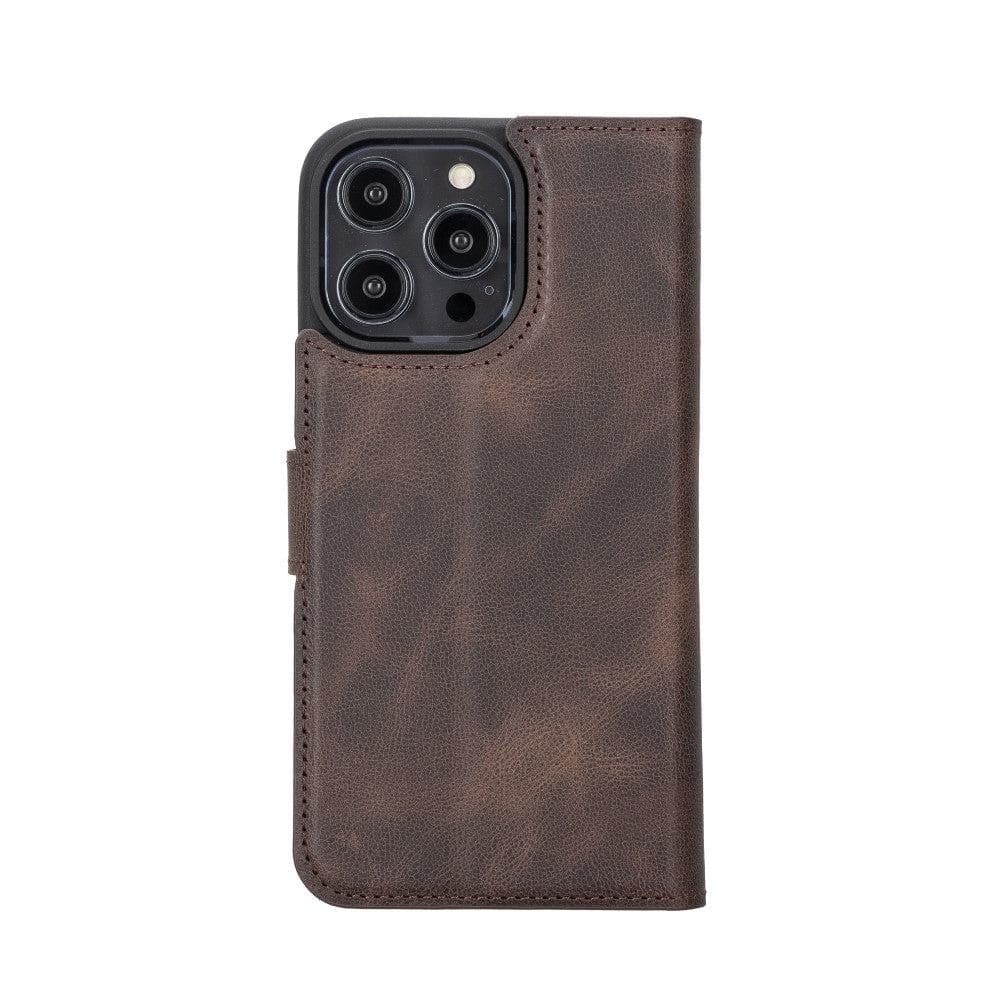 Magic iPhone 14 Pro Max Darker Color Leather Detachable Wallet Case
