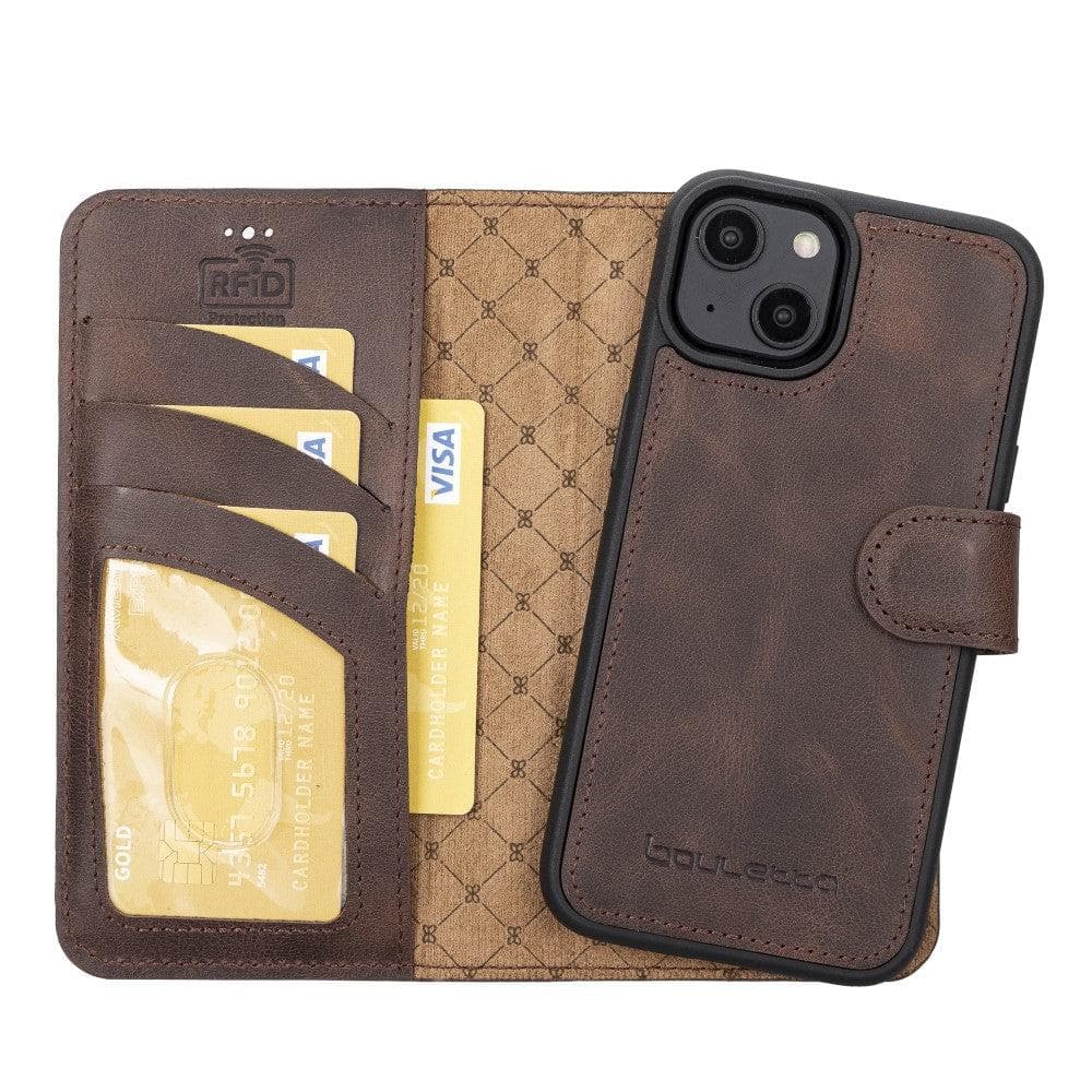 Magic iPhone 14 Pro Max Darker Color Leather Detachable Wallet Case