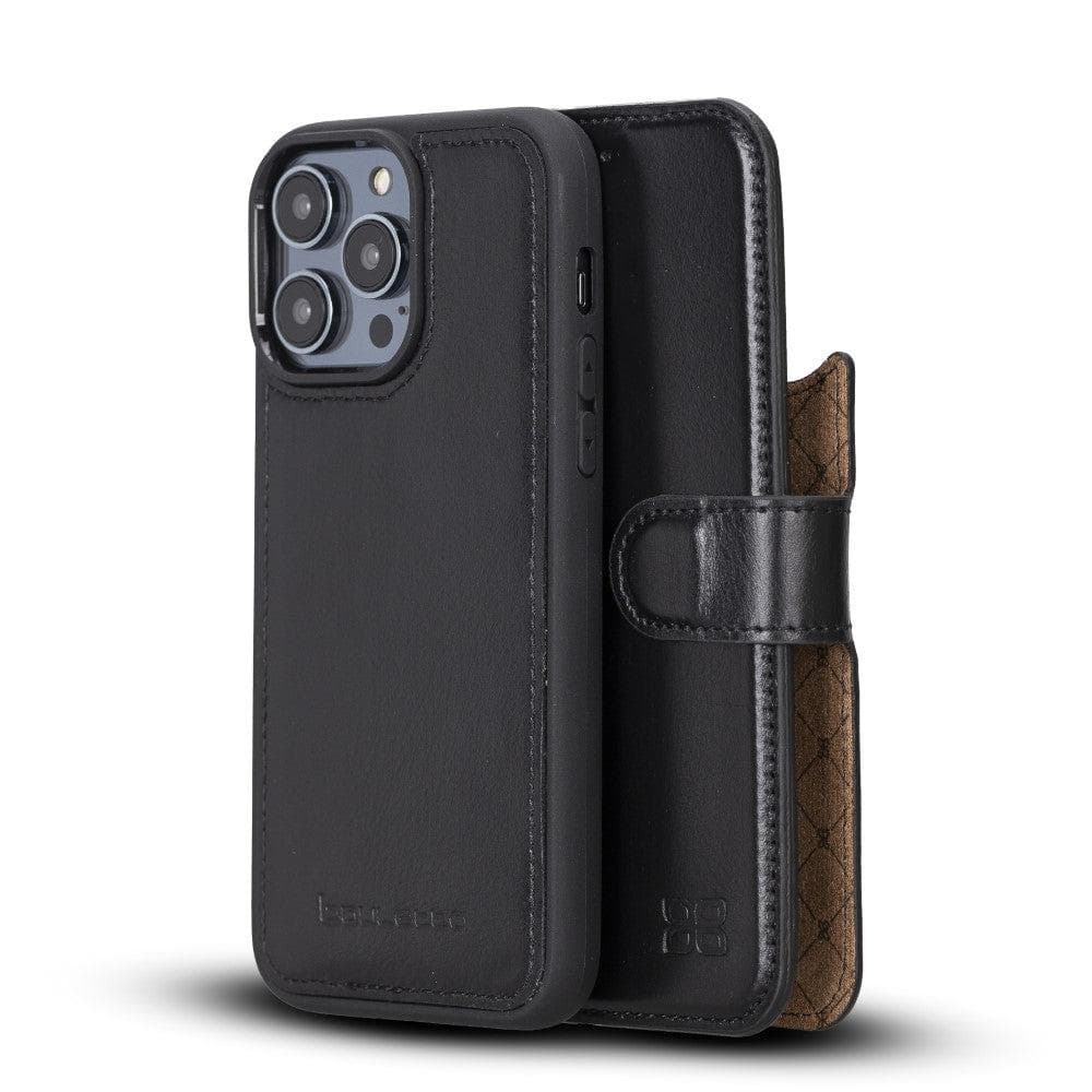 Magic iPhone 14 Pro Max Darker Color Leather Detachable Wallet Case