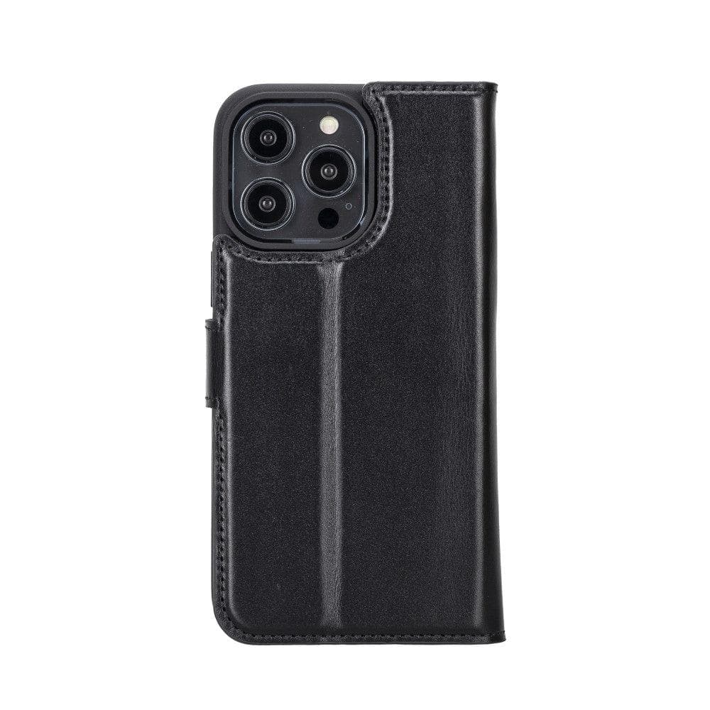 Magic iPhone 14 Pro Max Darker Color Leather Detachable Wallet Case