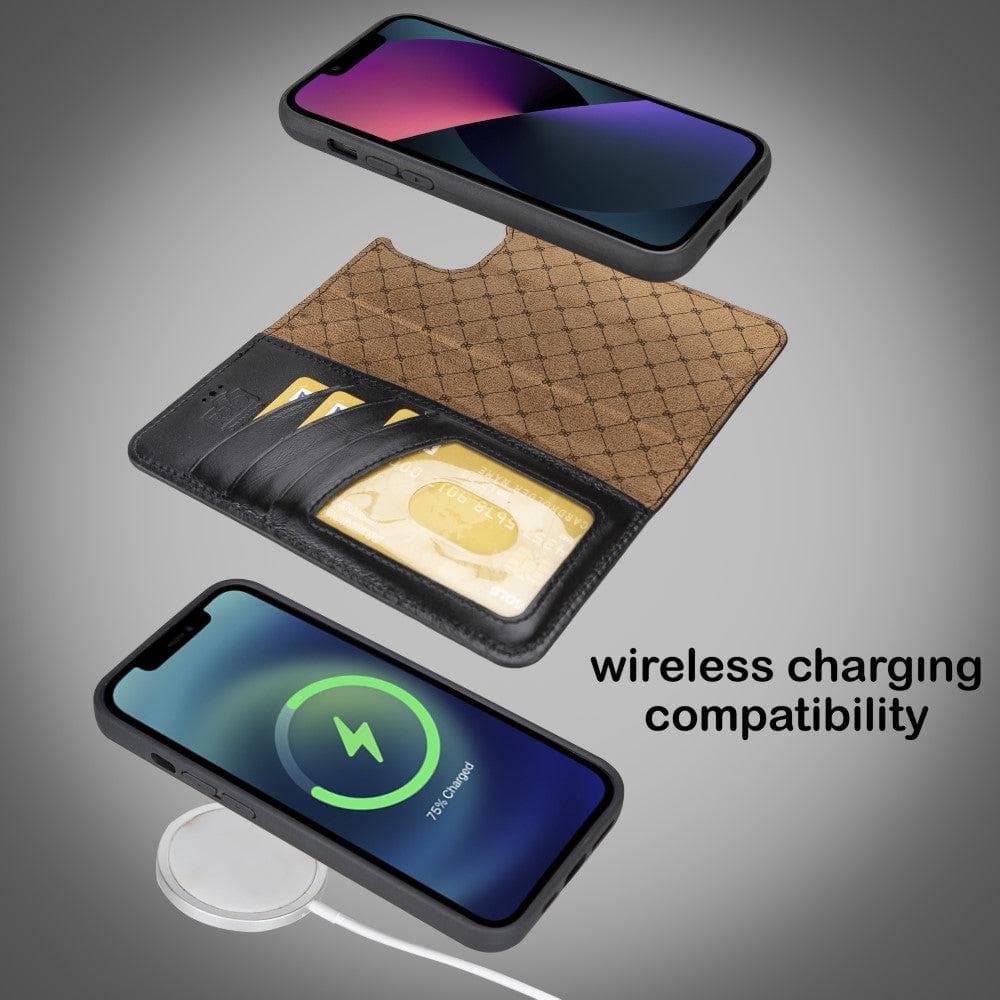 Magic iPhone 14 Pro Max Darker Color Leather Detachable Wallet Case