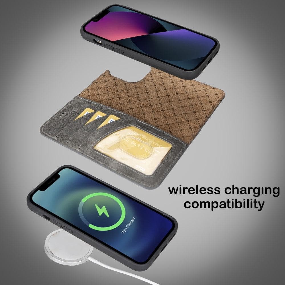 Magic iPhone 14 Pro Max Darker Color Leather Detachable Wallet Case
