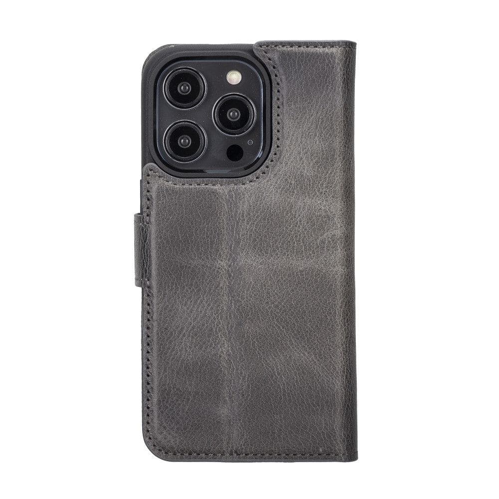 Magic iPhone 14 Pro Max Darker Color Leather Detachable Wallet Case