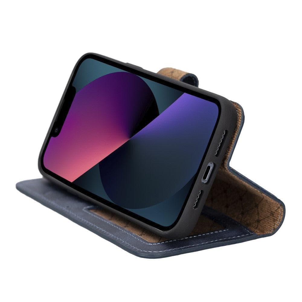 Magic iPhone 14 Pro Max Darker Color Leather Detachable Wallet Case