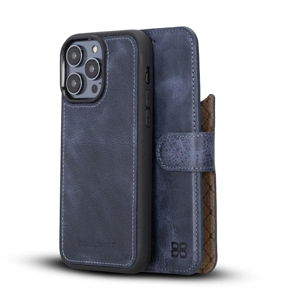Magic iPhone 14 Pro Max Darker Color Leather Detachable Wallet Case