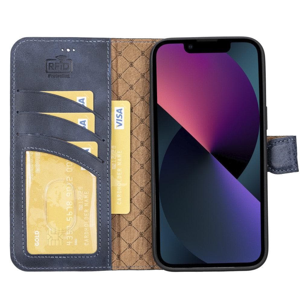 Magic iPhone 14 Pro Max Darker Color Leather Detachable Wallet Case