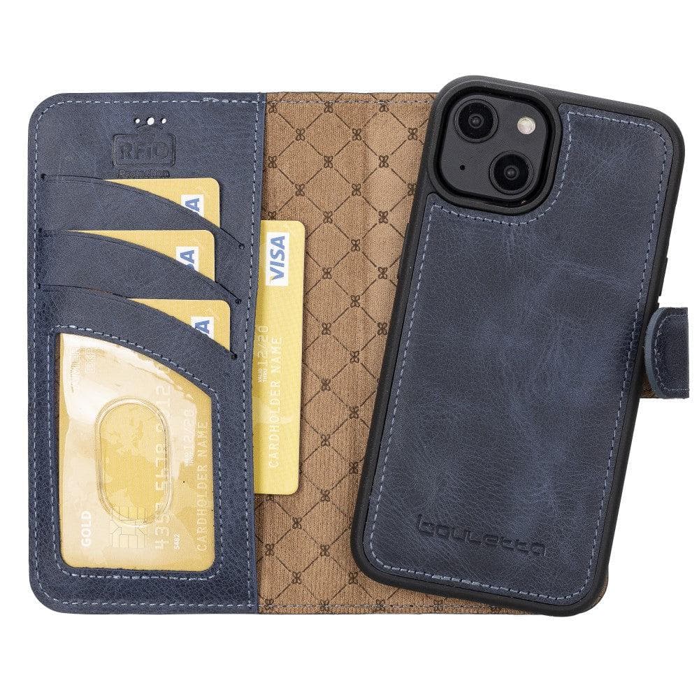 Magic iPhone 14 Pro Max Darker Color Leather Detachable Wallet Case