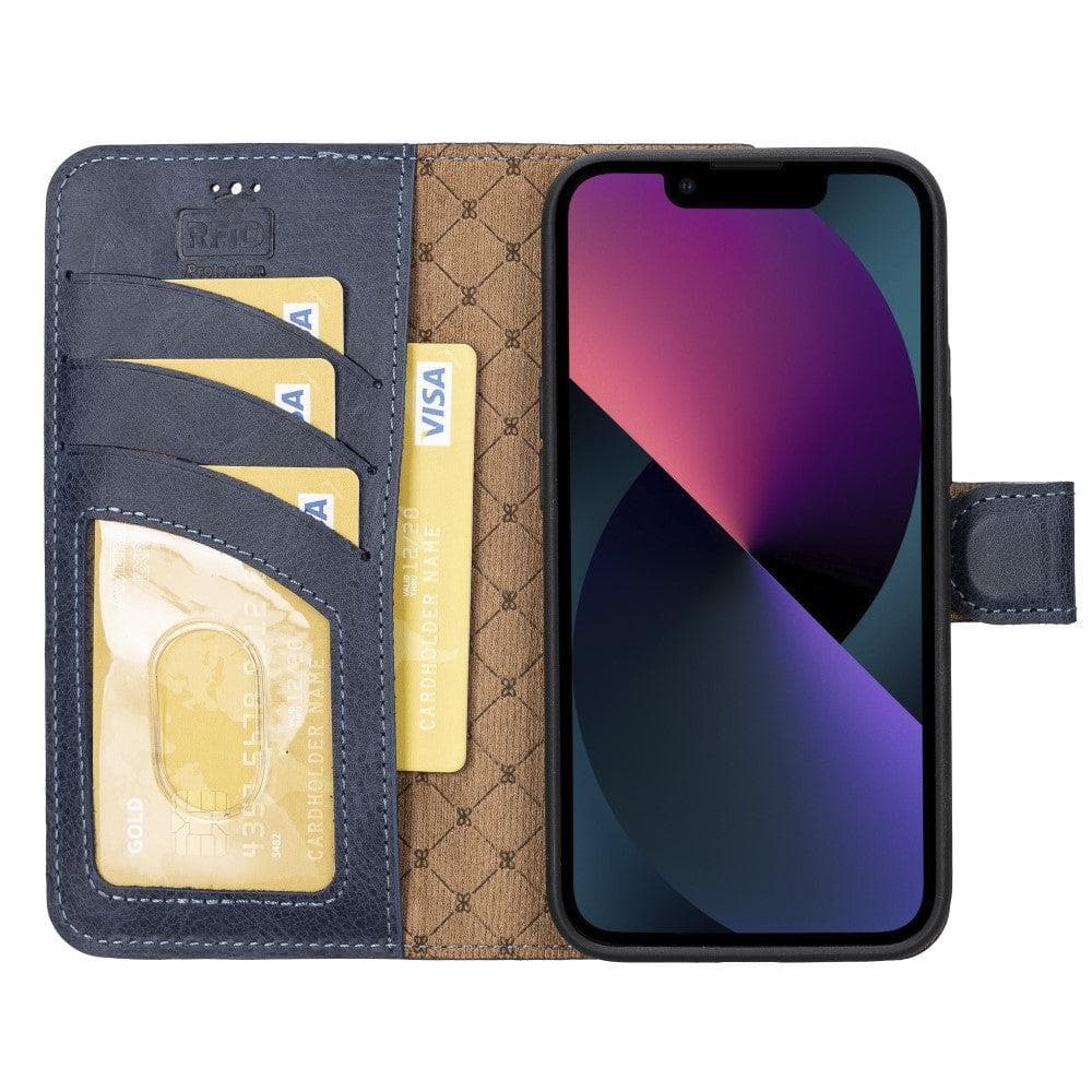 Magic iPhone 14 Pro Max Darker Color Leather Detachable Wallet Case