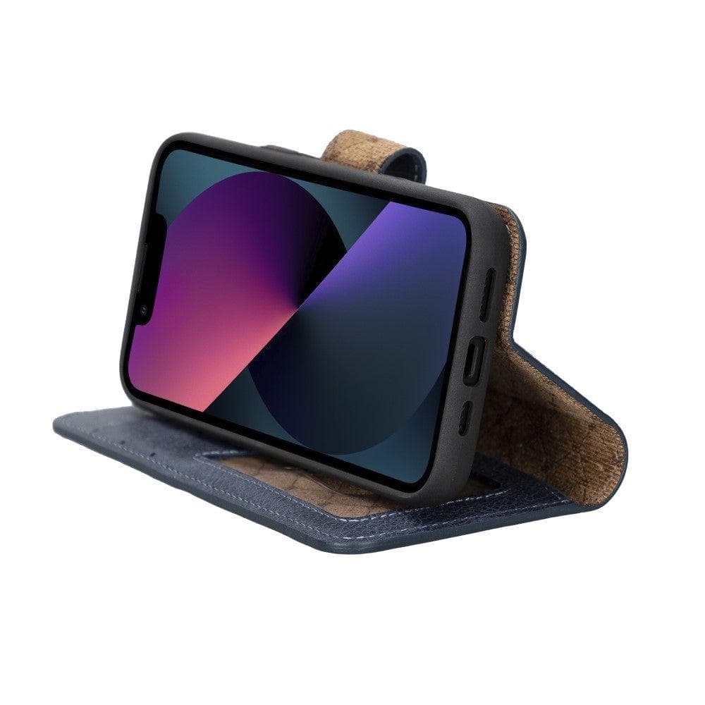 Magic iPhone 14 Pro Max Darker Color Leather Detachable Wallet Case