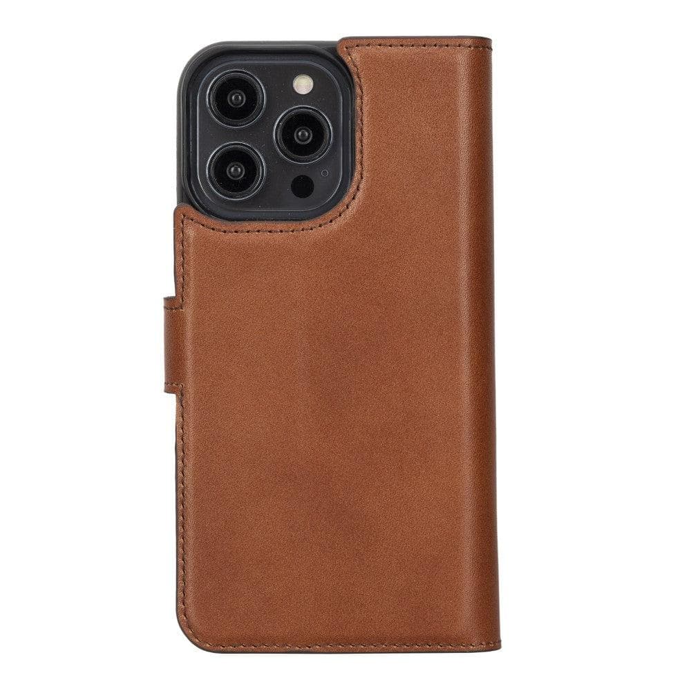 Magic iPhone 14 Pro Max Darker Color Leather Detachable Wallet Case