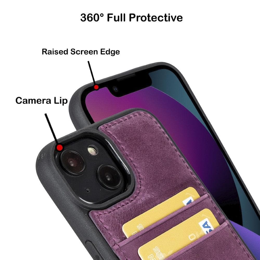Flex Cover Leather iPhone 14 Plus Case with Card Holder