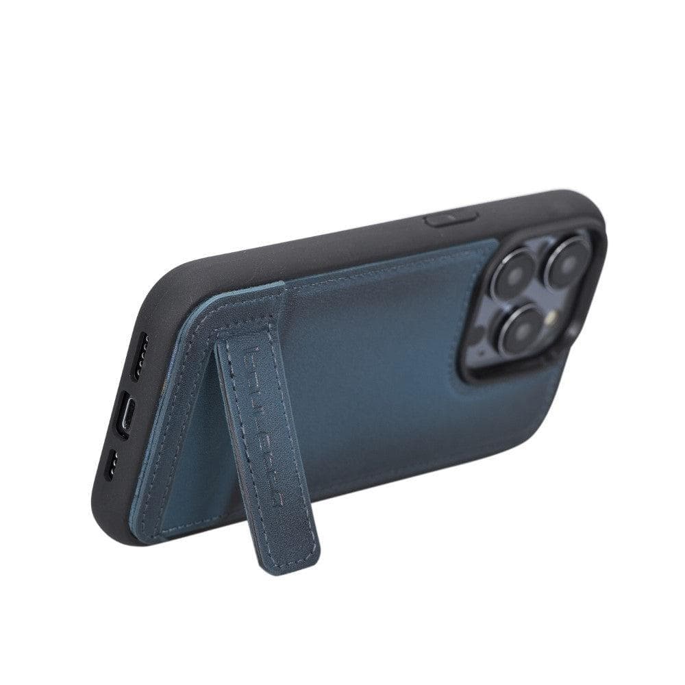 Flex Base Leather iPhone 14 Plus Case with Stand