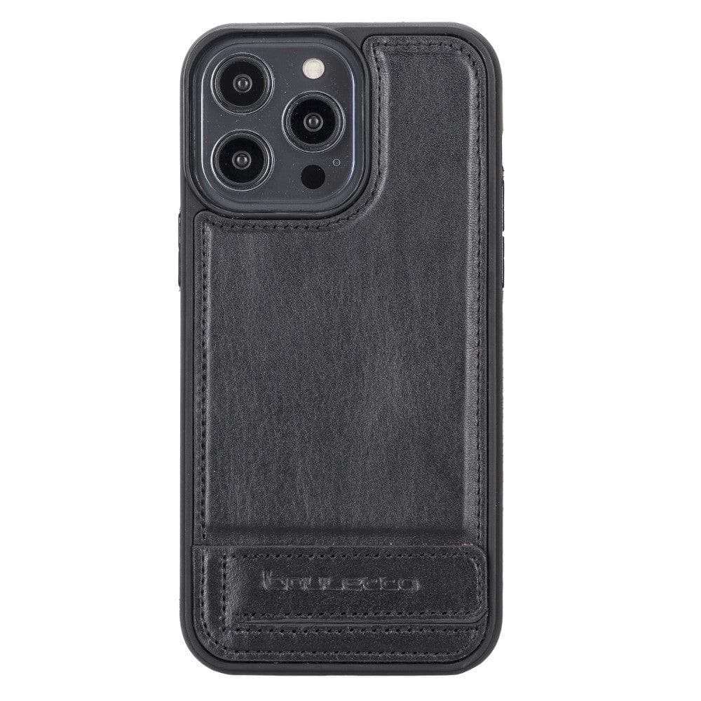 Flex Base Leather iPhone 14 Plus Case with Stand