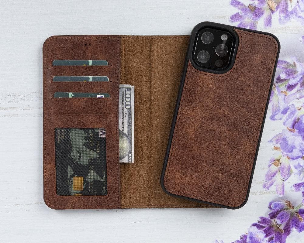 Magic iPhone 12 Pro Max Detachable Leather Wallet Case