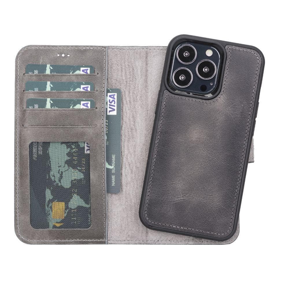 Magic iPhone 13 Pro Detachable Leather Wallet Case