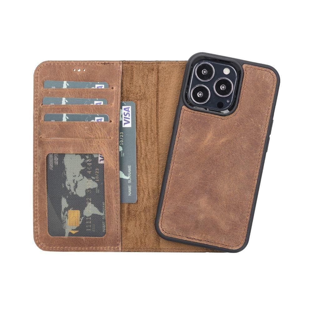 Magic iPhone 13 Detachable Leather Wallet Case