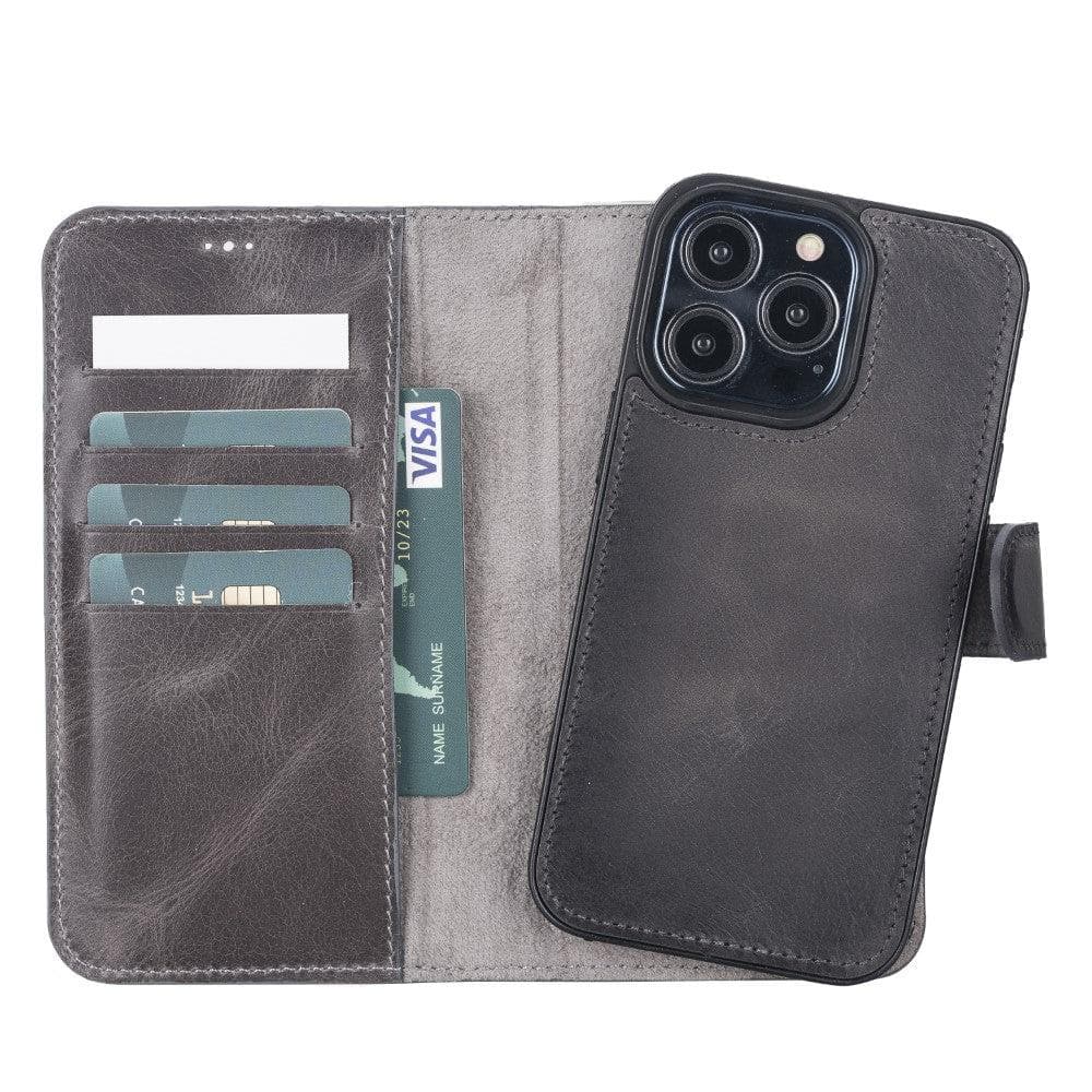 Magic iPhone 13 Pro Detachable Leather Wallet Case