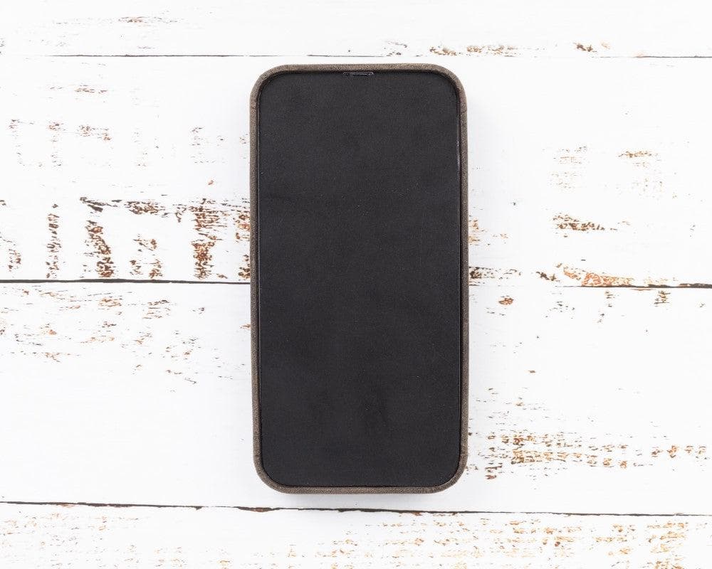 Rock Cover Leather iPhone 13 Case with Card Holder