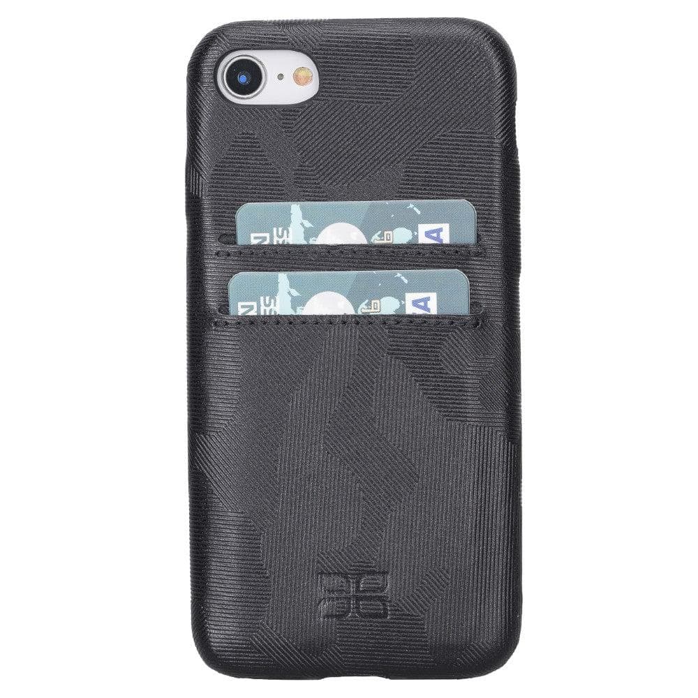 Apple iPhone SE/8/7 Series Leather Case / UCCC - Ultra Cover with Card Holder Camouflage Black