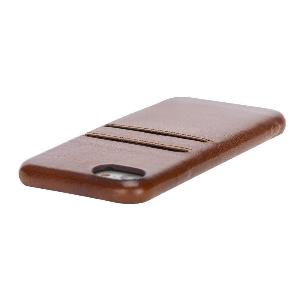 Apple iPhone SE/8/7 Series Leather Case / UCCC - Ultra Cover with Card Holder Brown