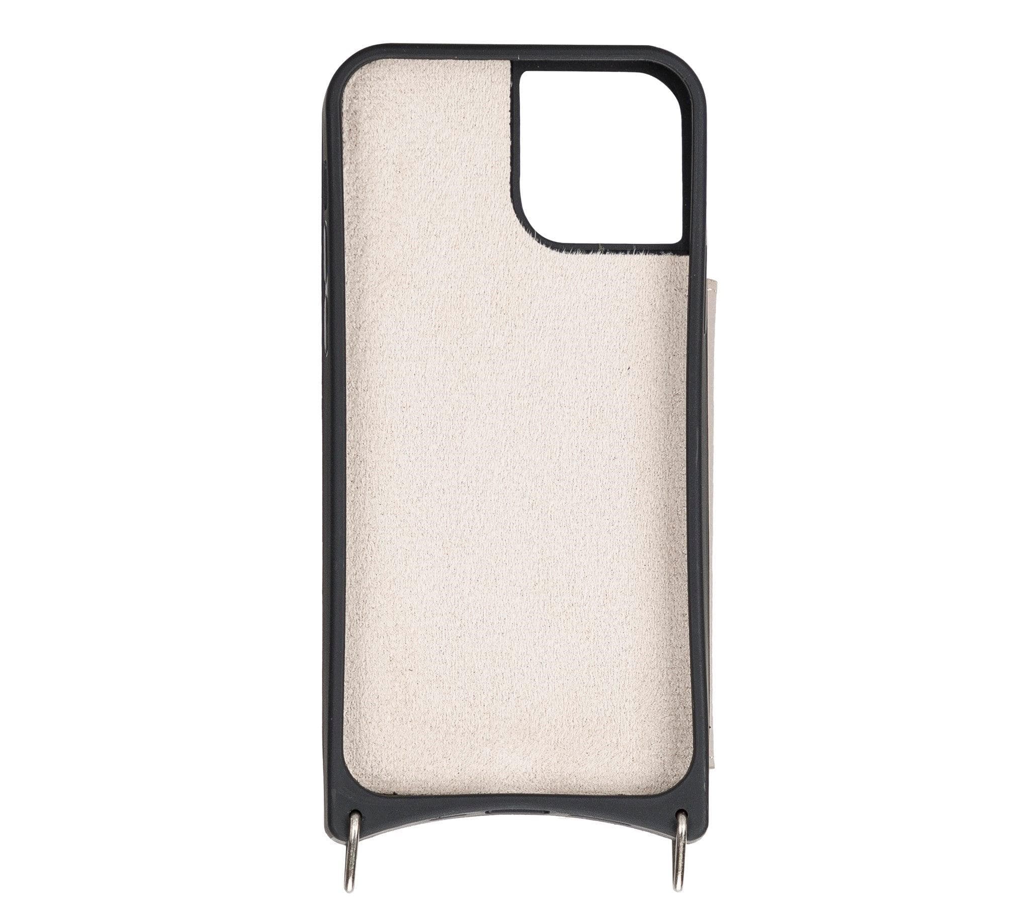 Saff iPhone 12 Mini Leather Case with Shoulder Strap