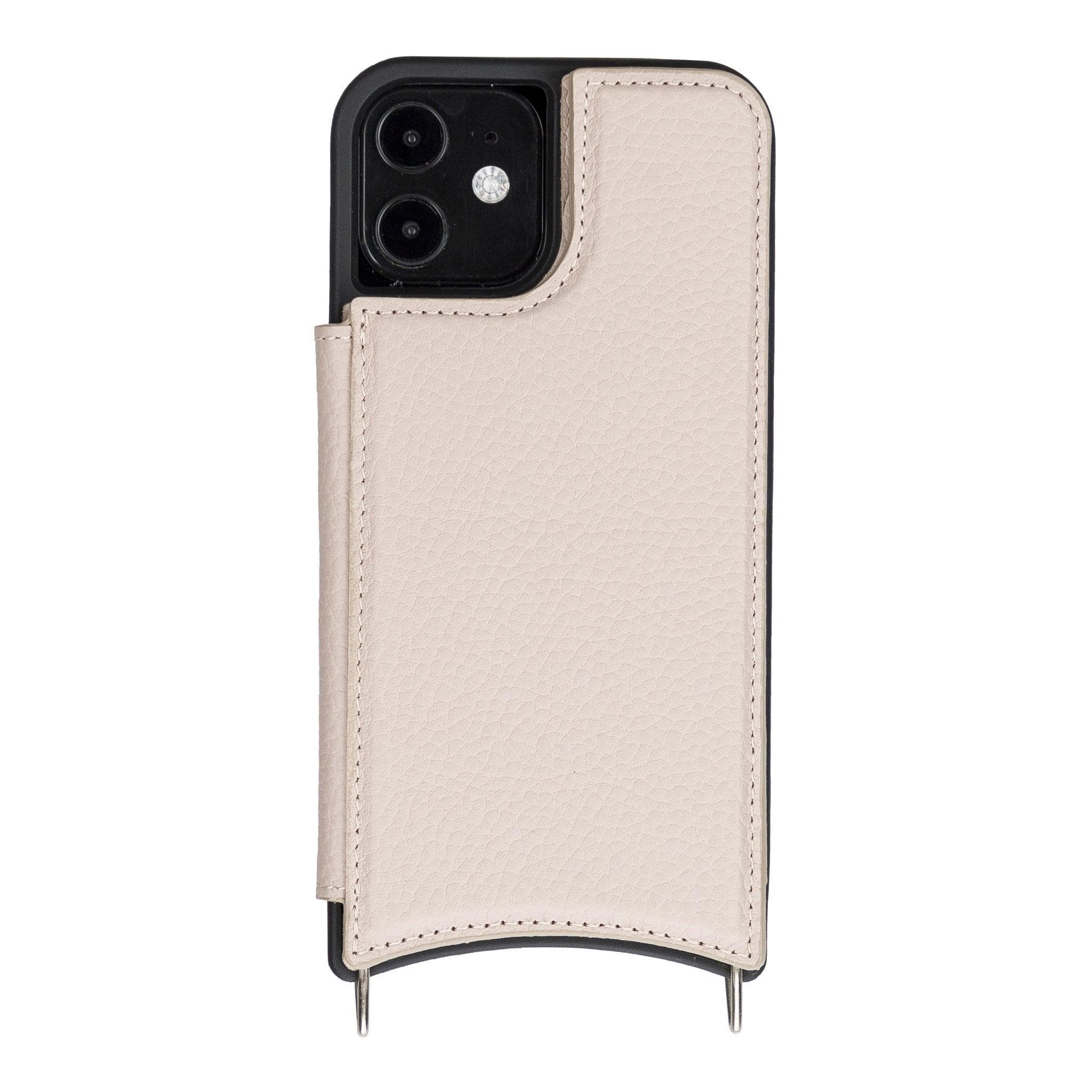 Saff iPhone 12 Mini Leather Case with Shoulder Strap