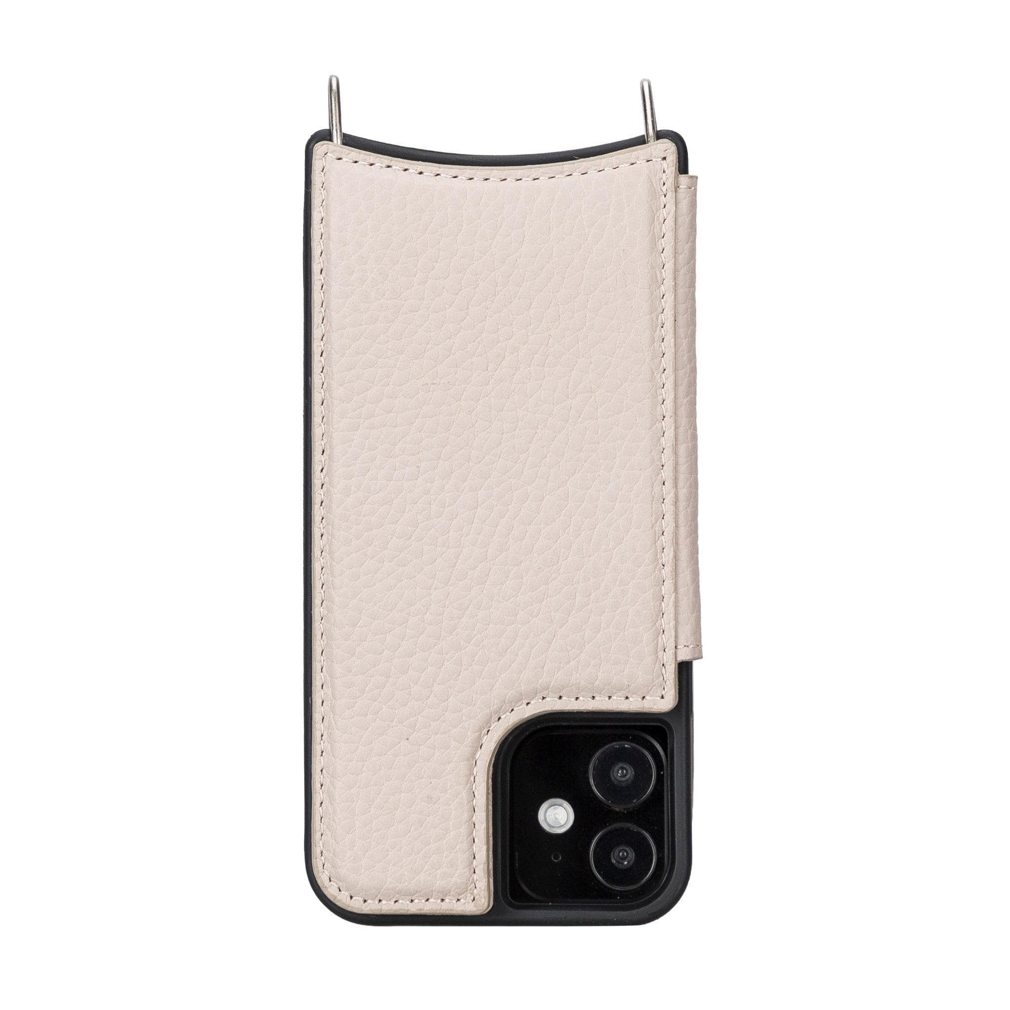 Saff iPhone 12 / 12 Pro Leather Case with Shoulder Strap