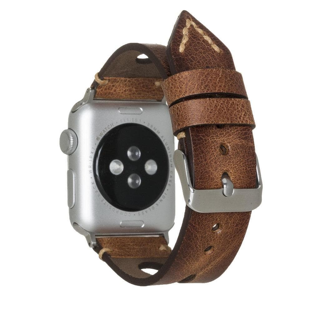 Leather Apple Watch Bands - BA2 Style Drop Cut 38mm TN11EF