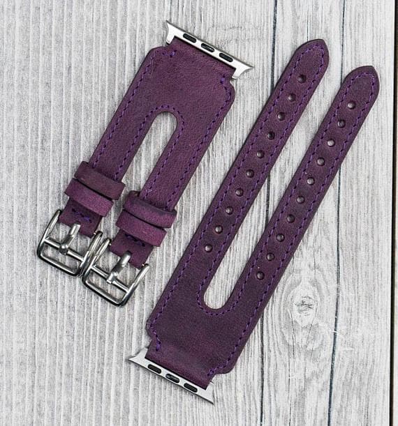 Double Cuff Leather Apple Watch Band