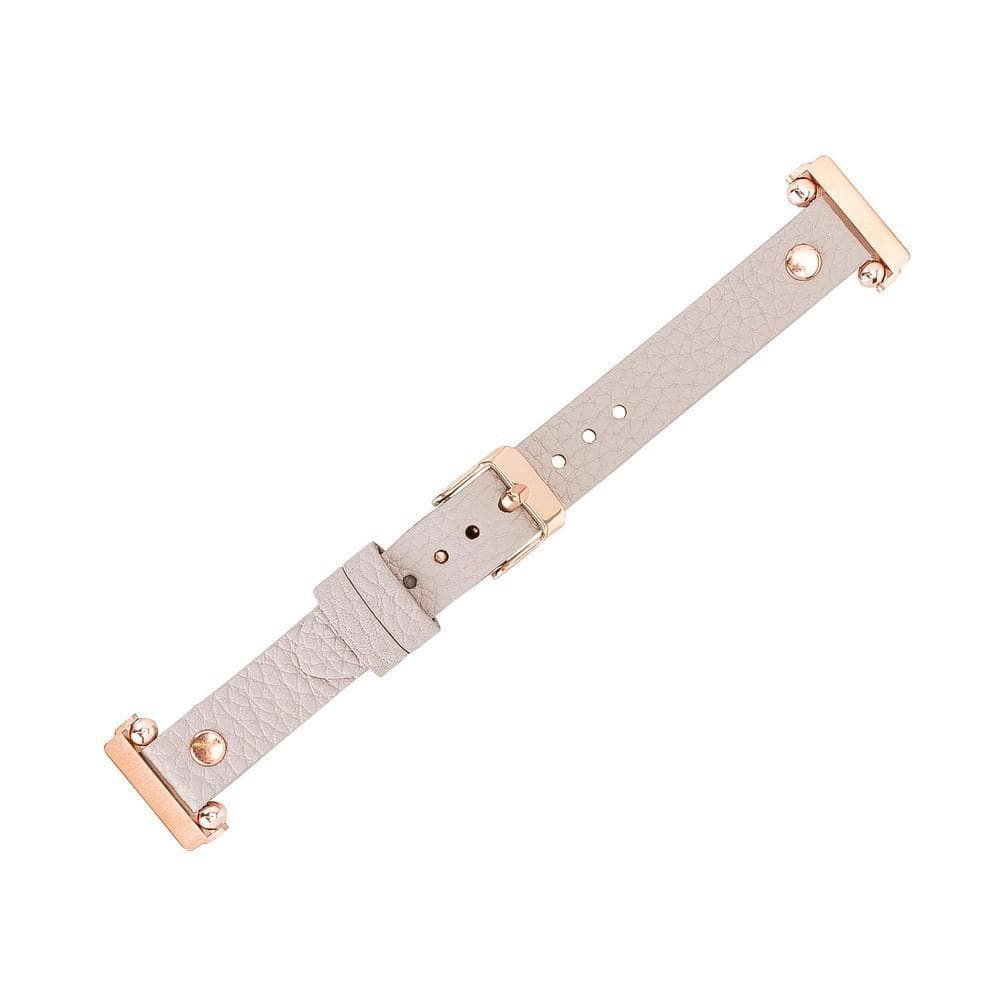 Ferro Leather Apple Watch Band with Rose Gold Trok