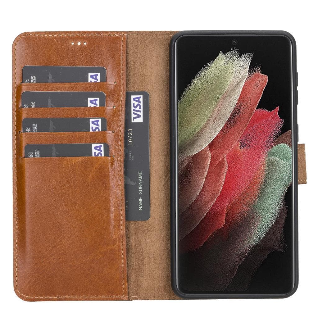 Magic Samsung Galaxy S21 Ultra Leather Detachable Wallet Case