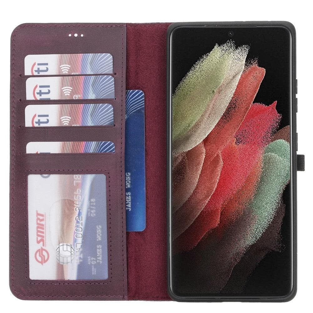 Magic Samsung Galaxy S21 Ultra Leather Detachable Wallet Case