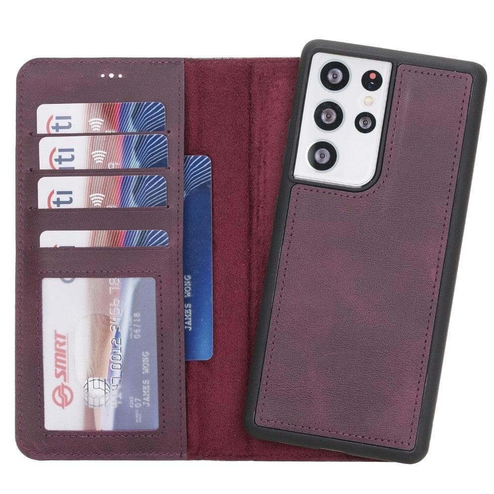 Magic Samsung Galaxy S21 Ultra Leather Detachable Wallet Case
