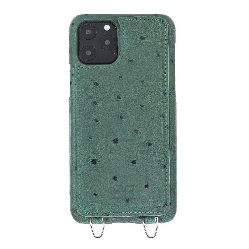 Saff iPhone 11 Pro Max Leather Case with Shoulder Strap