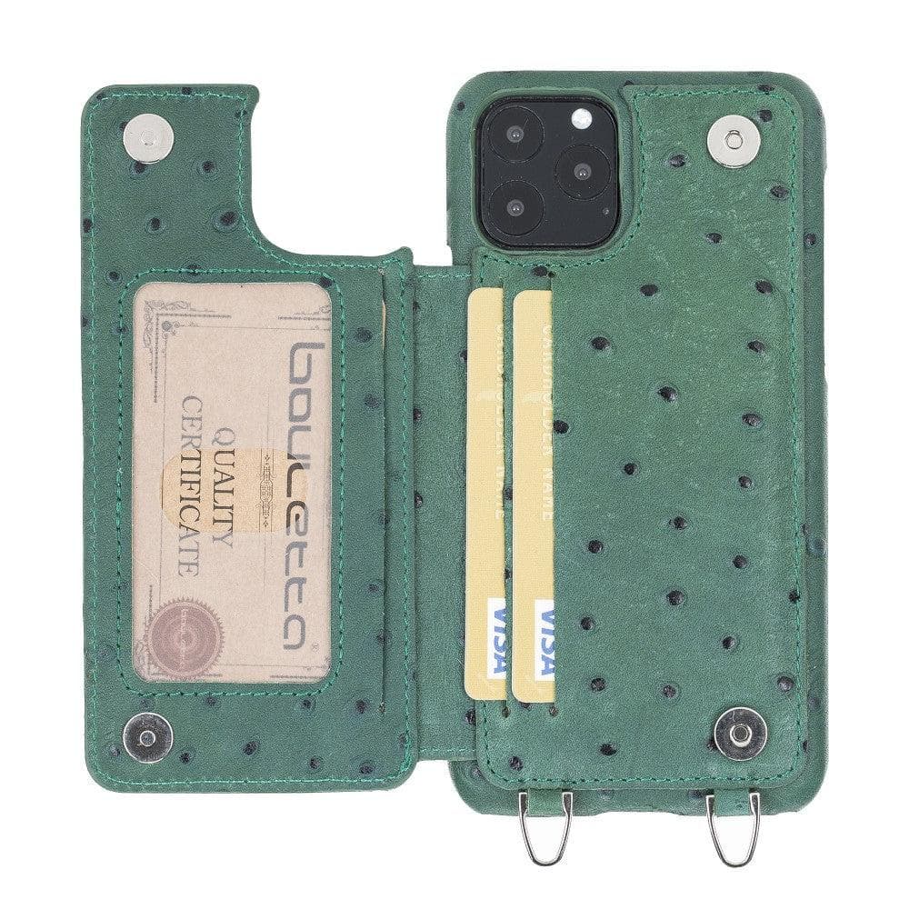 Saff iPhone 11 Pro Max Leather Case with Shoulder Strap