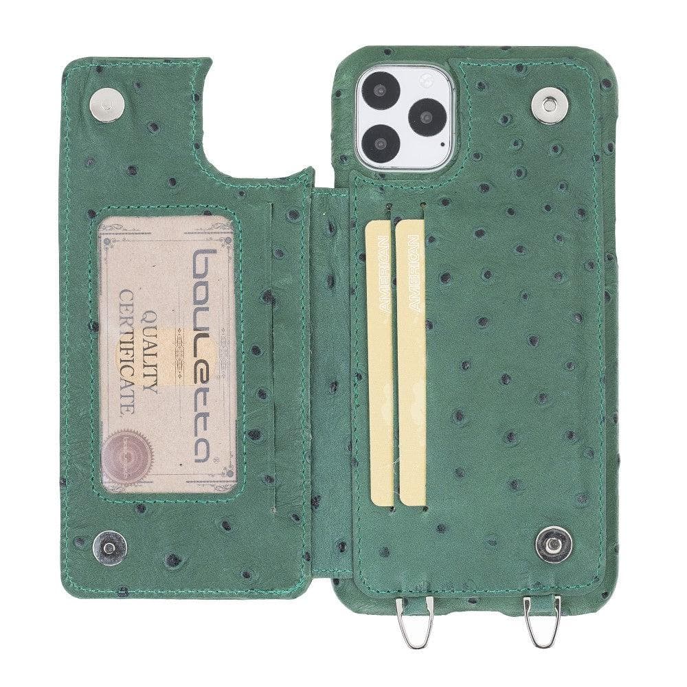 Saff iPhone 11 Pro Max Leather Case with Shoulder Strap