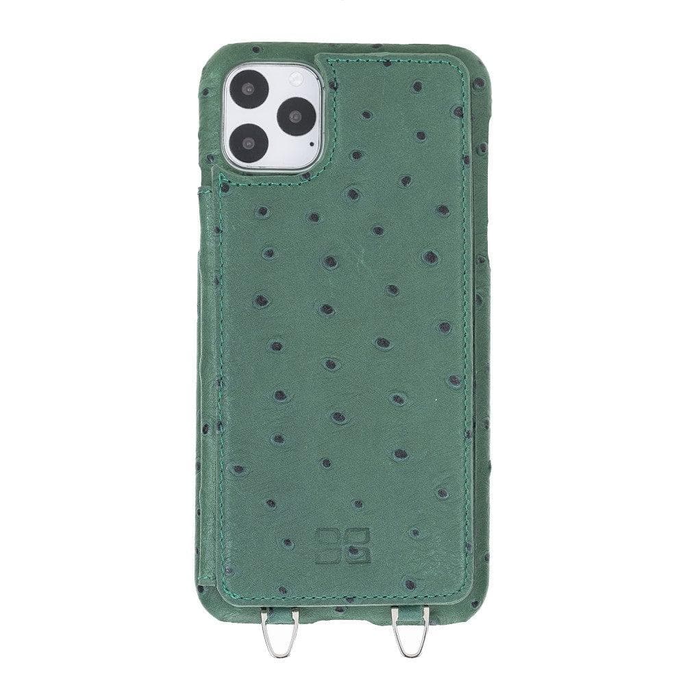Saff iPhone 11 Pro Max Leather Case with Shoulder Strap