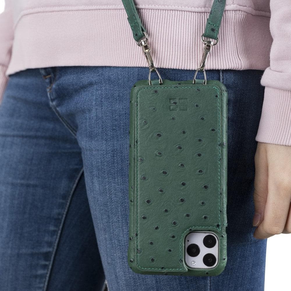 Saff iPhone 11 Pro Leather Case with Shoulder Strap