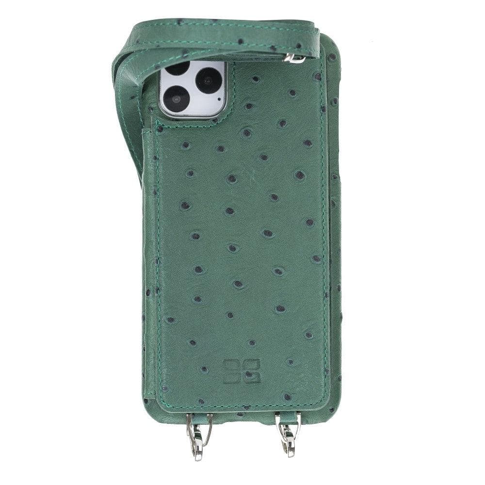 Saff iPhone 11 Pro Max Leather Case with Shoulder Strap