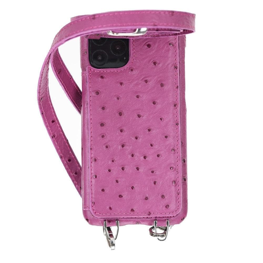 Saff iPhone 11 Pro Max Leather Case with Shoulder Strap