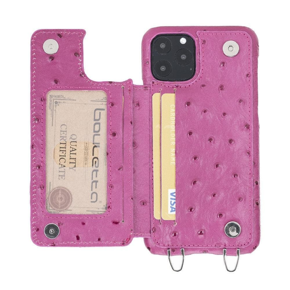 Saff iPhone 11 Pro Max Leather Case with Shoulder Strap