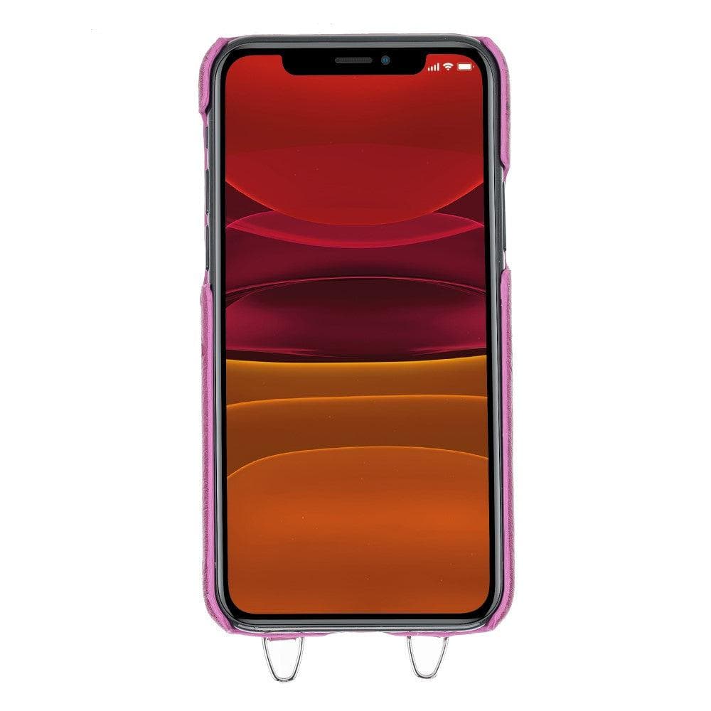 Saff iPhone 11 Pro Max Leather Case with Shoulder Strap