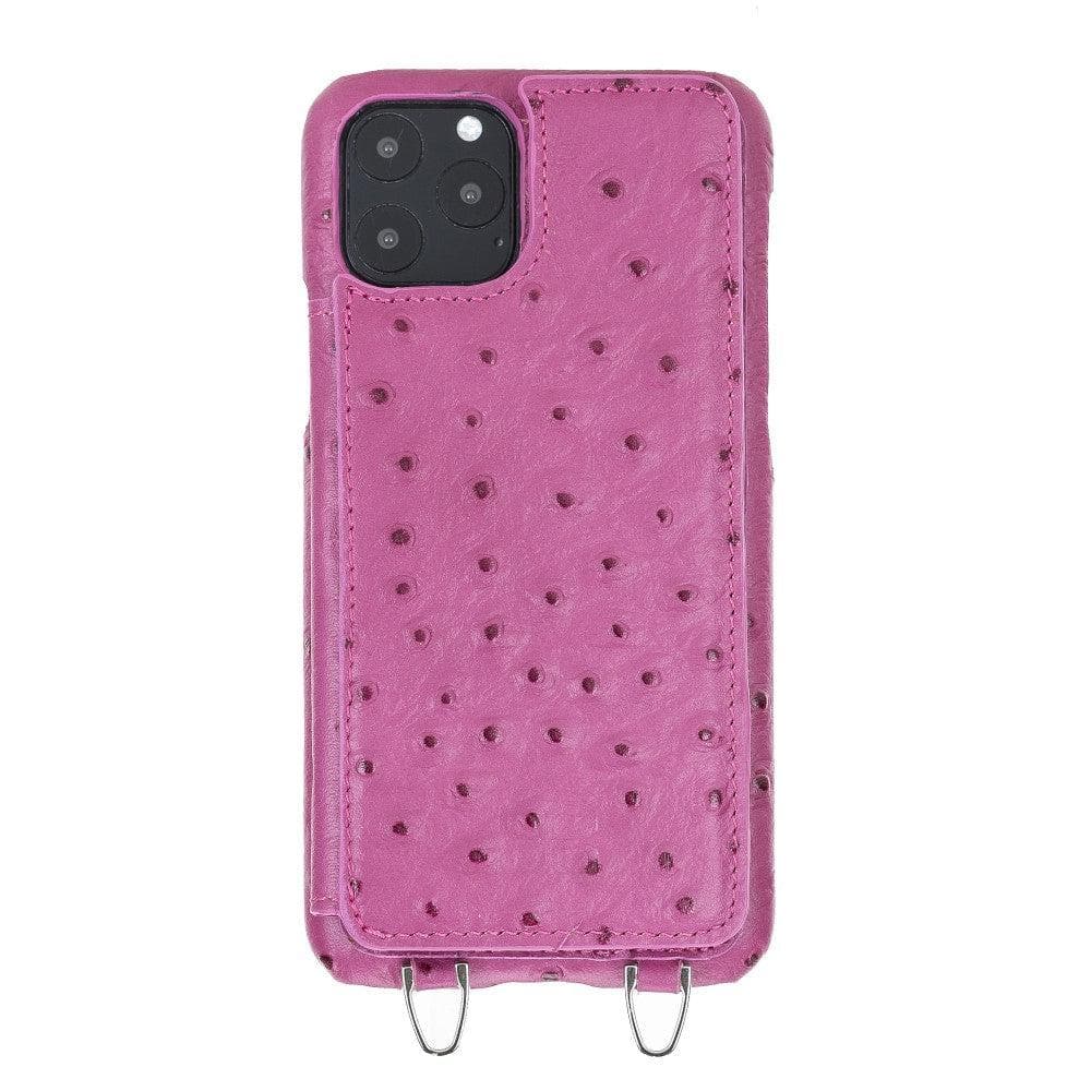 Saff iPhone 11 Pro Max Leather Case with Shoulder Strap