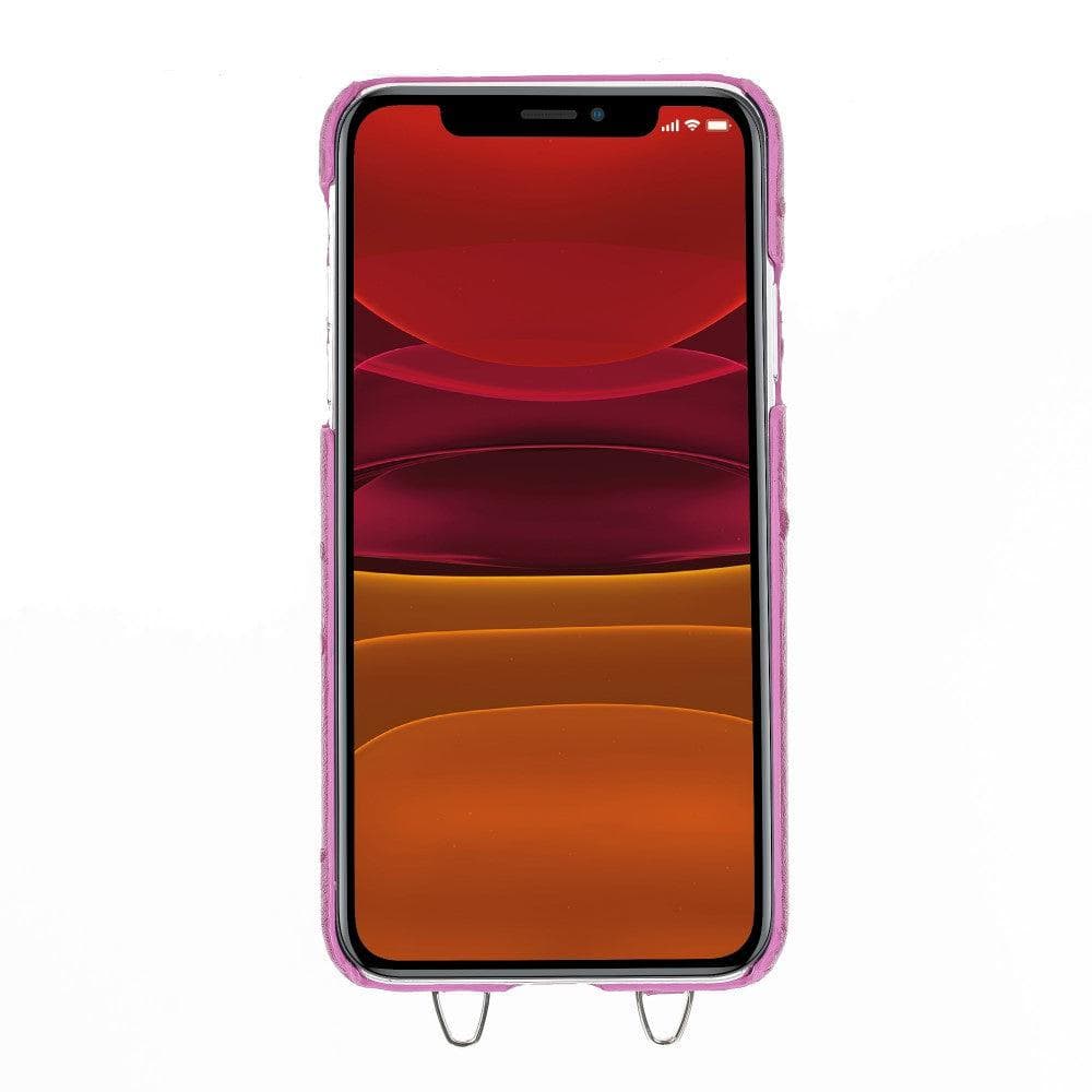 Saff iPhone 11 Pro Max Leather Case with Shoulder Strap