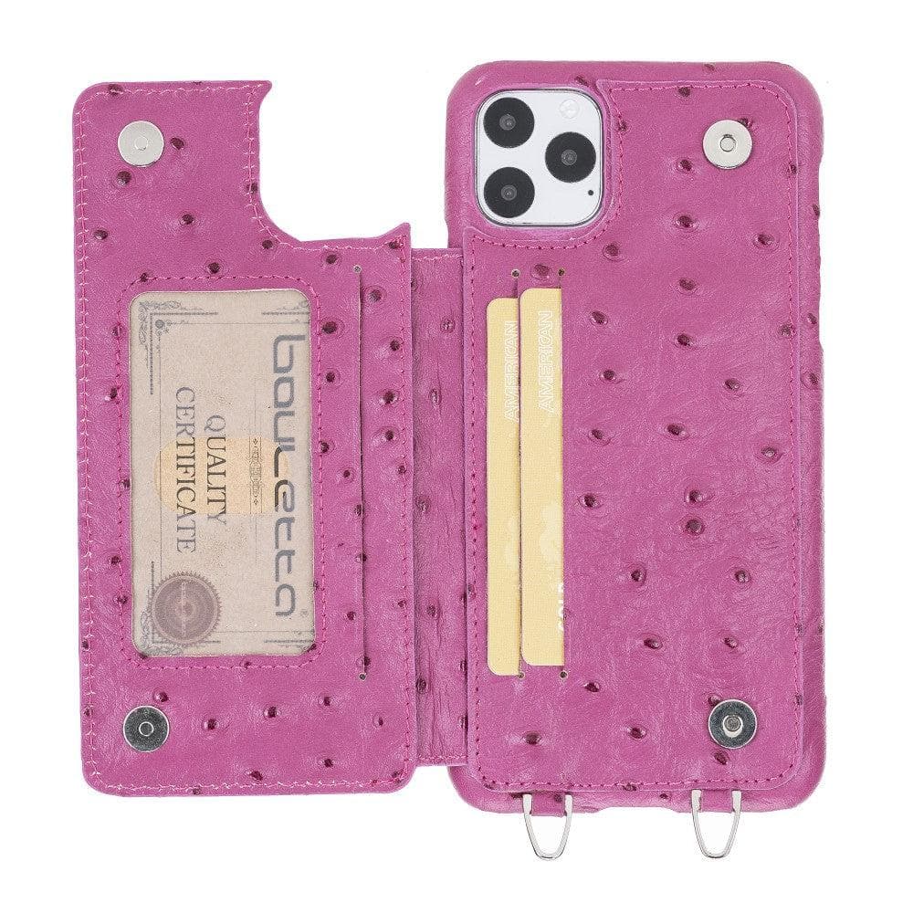 Saff iPhone 11 Pro Max Leather Case with Shoulder Strap
